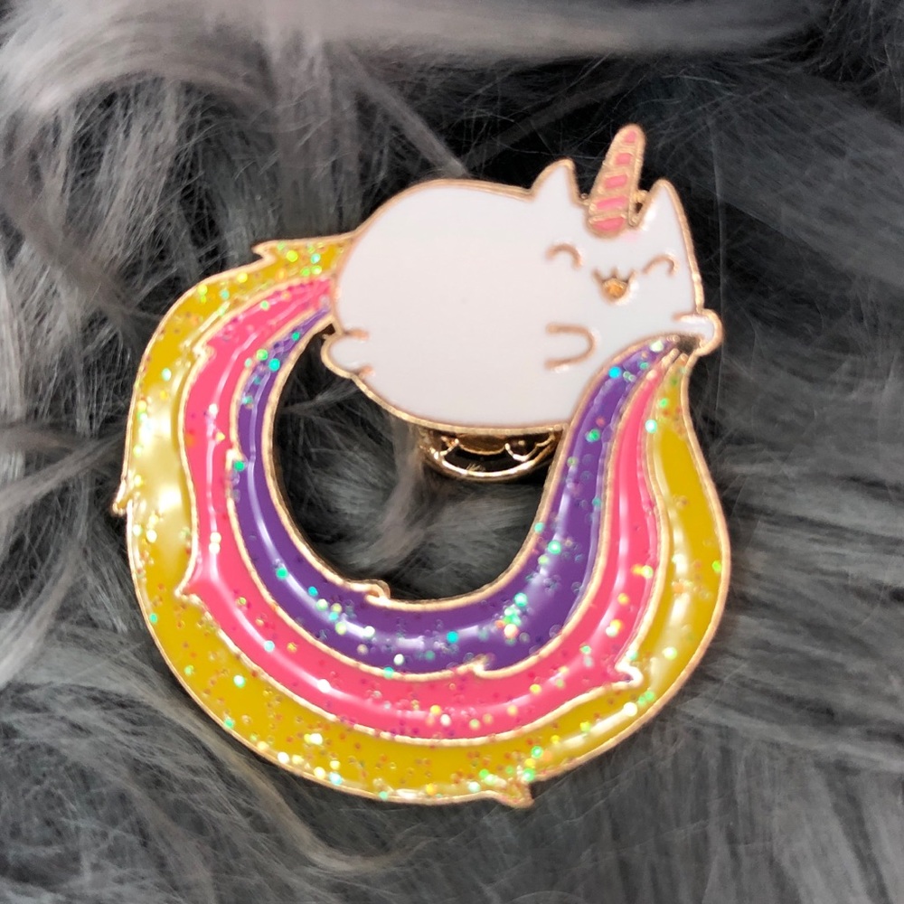 New! Unicorn PUSHEEN Enamel Pin